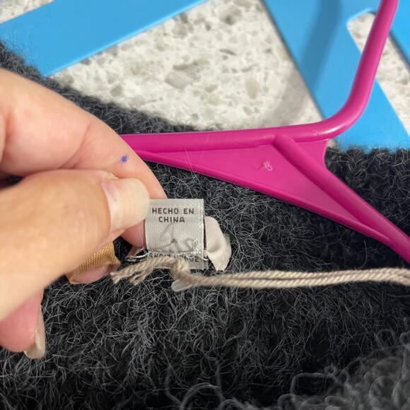 A New Day sweater knit top women's 1x plus size nubby chunky gray charcoal - Picture 6 of 12